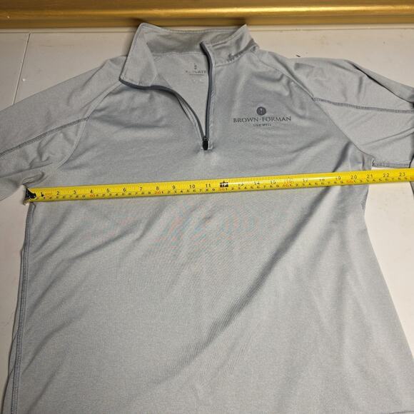 Elevate Sport Light Gray Long Sleeve 1/4-Zip Medium Brown-Forman Logo On Shirt - Picture 4 of 7